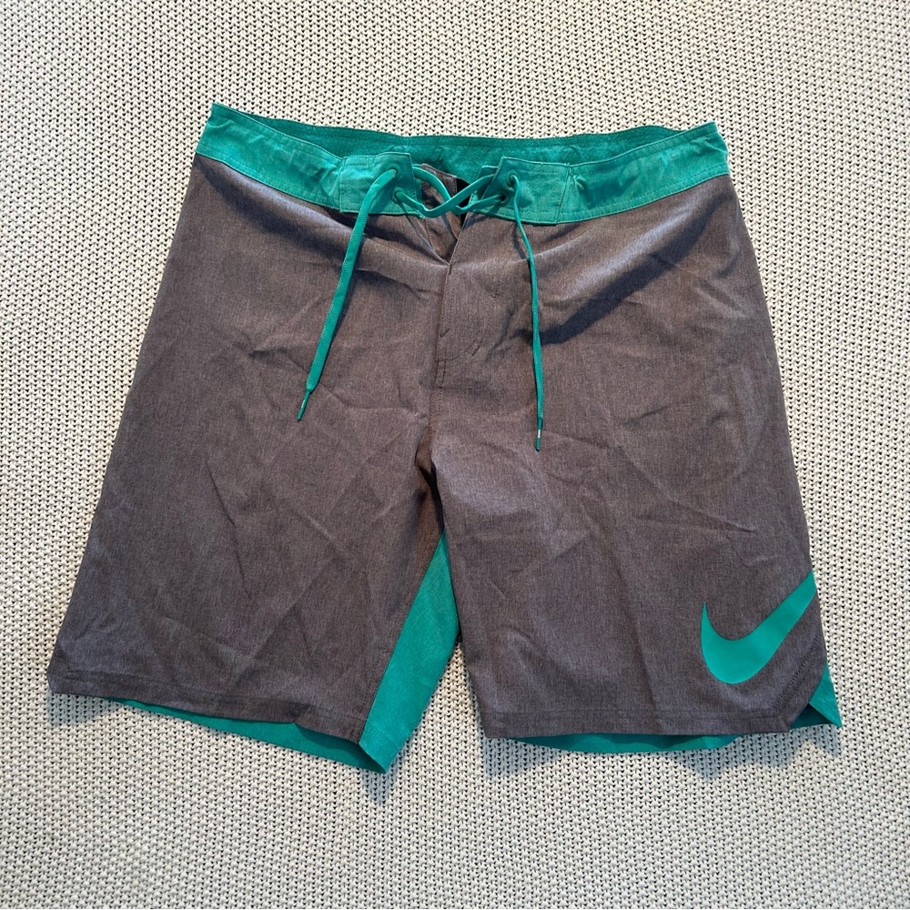 Nike Teal and Gray Board Shorts NWT Size 34